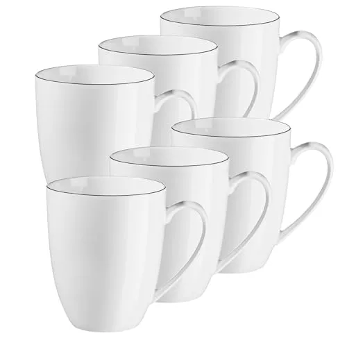Mäser Serie Felise Kaffeebecher Set 6-teilig - Elegantes 6-teiliges Set aus hochwertigem Porzellan mit 22,5 cl Fassungsvermögen pro Becher. Ideal für Kaffee, Tee und mehr. Spülmaschinen- und mikrowellenfest für höchsten Komfort.