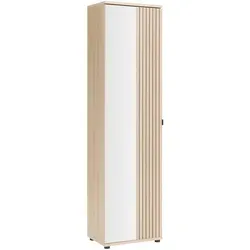 Garderobenschrank Pisa in Taupe/Eichefarben – Stilvoller Stauraum - Moderner Garderobenschrank Pisa in eleganten Taupe- und Eichefarben, bietet großzügigen Stauraum und passt perfekt in jede Diele.