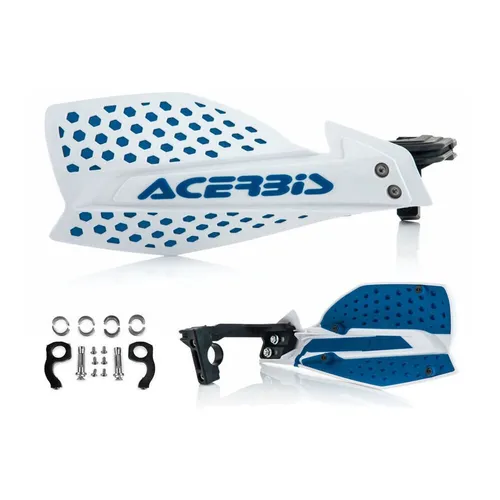 Acerbis Handschützer X-Ultimate Weiß/Blau, Inkl. Anbaukit - Verkleidungen für Herren, idealer Schutz und Komfort beim Fahren, inklusive Anbaukit für einfache Montage.