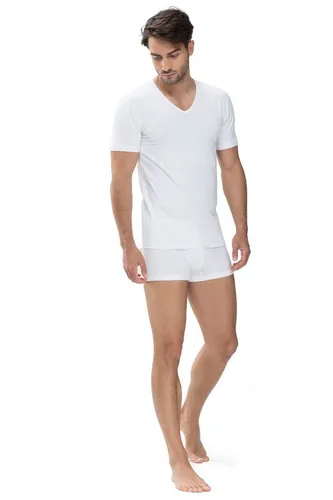 Mey Basics Serie Dry Cotton Herren Shirts 1/2 Arm Weiß 6-L - Herren-Unterhemden mit körpernaher Passform und V-Ausschnitt, ideal für einen angenehmen Tragekomfort dank atmungsaktivem Single-Jersey.