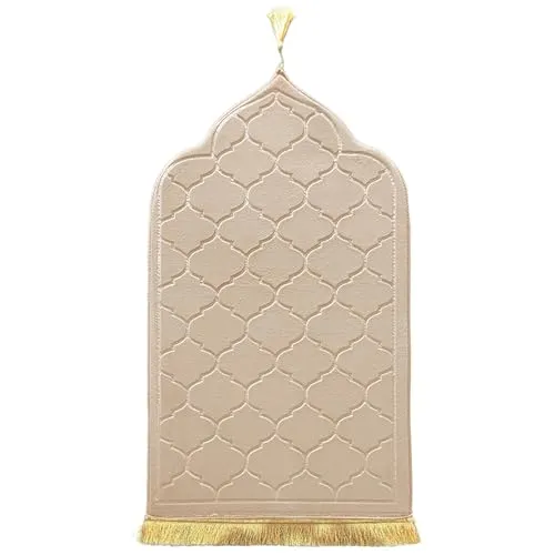 LAVAMOND Gepolstert Gebetsteppich Türkischer Stil Seccade Weich Prayer Mat für Eid Reisen Ramadan Islamischer Muslimische Matte Muslim Gebets Beten Teppich Herren Damen