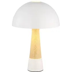 Retro Tischlampe Pilz in Sandfarben