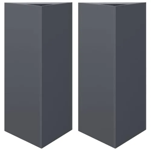 vidaXL Pflanzkübel 2 STK. - Blumenkübel mit Boden, rostbeständig und stabil für Garten, Balkon und Terrasse