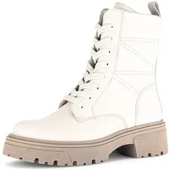 Gabor Combat Boots Stiefelette beige 38 EU - Wanderschuhe mit bequemem Blockabsatz und robustem Glattleder, ideal für Outdoor-Abenteuer und stilvolle Looks.