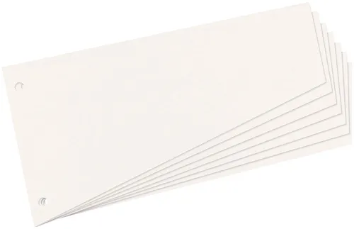 Herlitz Trennstreifen trapezförmig Manila Karton weiß 100 Trennstreifen