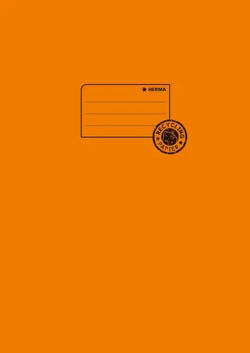 HERMA 5534 Heftumschlag A4 - Extra starke Hefthülle in Orange, idealer Schutz für Schulhefte und Dokumente mit Beschriftungsfeld