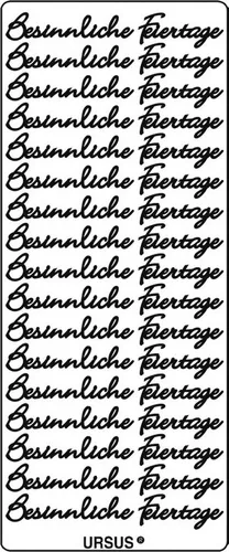 Ursus - Ludwig Bähr Etiketten Kreativsticker 10x23cm Motiv 127 VE=5 Stück silber