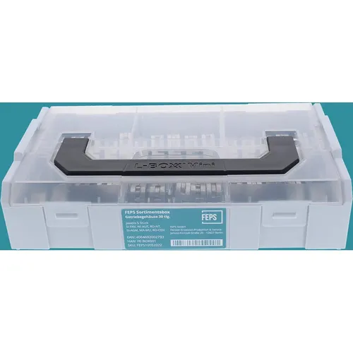 FEPS Gear Sortimentsbox FE-BOX001 - 30 tlg.  - Fensterbeschläge & -schlösser, umfassendes Set mit 30 Teilen für vielseitige Anwendungen und optimale Flexibilität in der Montage.