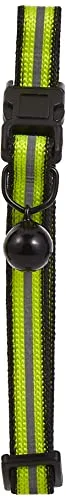 duvoplus, Halsband für Katzen, reflektierend, Duo, 20 – 30 cm/10 mm, anpassbar, reflektierend, optimale Sichtbarkeit im Dunkeln, Outdoor-Qualität, mit Sicherheitsvorrichtung, mit Glöckchen