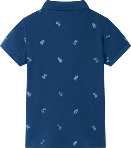 vidaXL Kinder-Poloshirt Dunkelblau 128