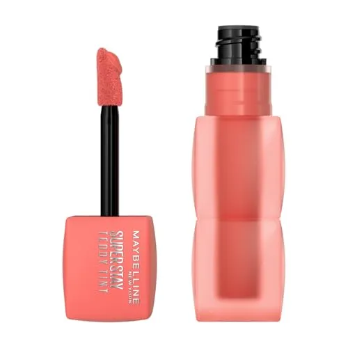 Maybelline New York Superstay Teddy (Tint) Lippenstift, Für zarte, soft-matte Lippen, Extra langanhaltende Farbe, Weichgezeichnetes Finish, Komfortabel ohne Abfärben, Farbe: 25 Baby Tee, Superstay
