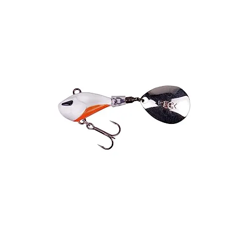 ZECK - Jig Spinner, Spin-Jig, Bleikopfspinner, Kunstköder, Angelköder - Rogue Runner | 20 g - White Orange