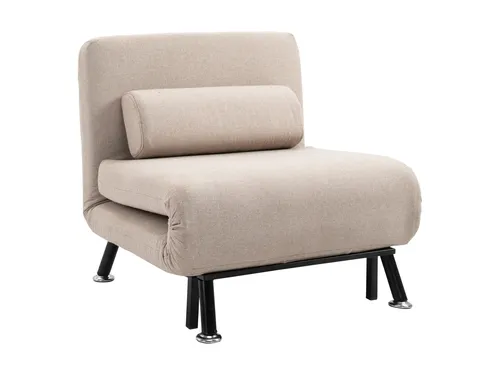HOMCOM Schlafsessel mit Bettfunktion, Beige - Schlafsofa und Relaxsessel in einem, ideal für kleine Räume. Verstellbare Rückenlehne und bis zu 150 kg belastbar für optimalen Komfort.