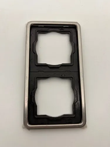 Produktbild Kopp Vision Noblesse Silber Stahl 2-fach Rahmen für Schalter Steckdose - Neu