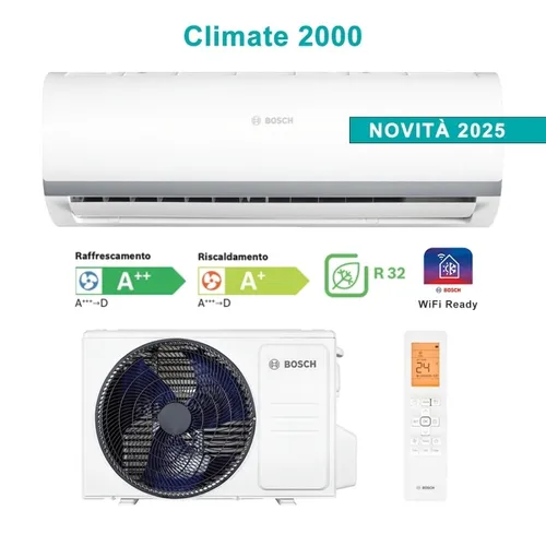 BOSCH CLIMATE 2000 Weiß A+ - Fenster- & Wandklimageräte mit energieeffizienter A+/-A++ Bewertung für angenehme Raumtemperaturen und hohen Komfort.
