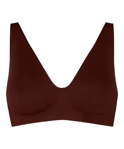 Hunkemöller Padded Bralette ohne Bügel - Super Comfort in Braun XL - Bequemer Padded Bralette ohne Bügel in elegantem Braun. Ideal für den täglichen Tragekomfort und eine perfekte Passform in Größe XL.