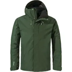 Schöffel 3in1 Jacket Style Okere Men dark jade (6965) 54 - Funktionsjacke für Herren, ideal für Outdoor-Aktivitäten mit 10.000 mm Wassersäule, atmungsaktiv und schnelltrocknend für optimalen Komfort bei wechselndem Wetter.