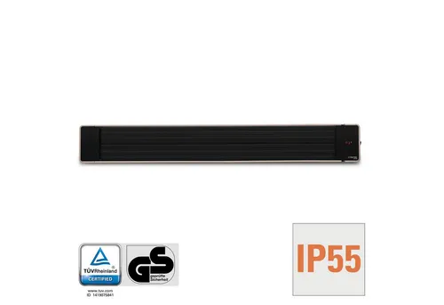 TROTEC Dunkelheizstrahler IRD 2400 - Elegante Wärme für Außenbereiche - Infrarotstrahler mit 2.400 Watt, bietet unsichtbare, geruchs- und lautlose Wärme ohne Luftaufheizung. Ideal für Terrassen und Balkone, schaltbar in 3 Heizstufen und mit IR-Fernbedienung.