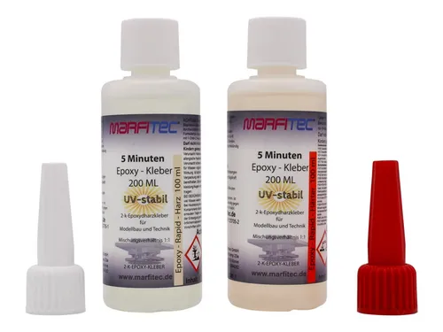 Marfitec 5-Minuten-Epoxy UV-stabil 200ml (Epoxidharz 100ml, Epoxidhärter 100ml)