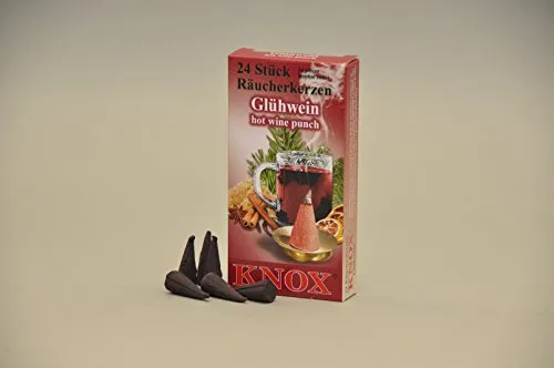 Knox Räucherkerzen/Räucherkegel – Glühwein – 24 Stück/Pkg. (1, Glühwein)