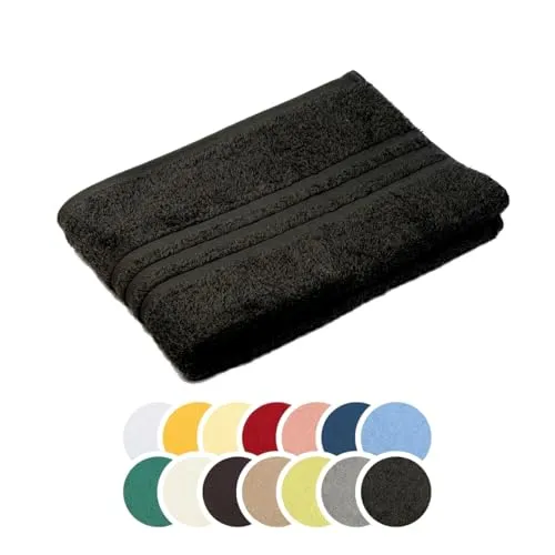 liebling Saunatuch, 100% Baumwolle, Serie Borkum, 70 x 200 cm, 60 Grad waschbar, trocknergeeignet, Farbe: anthrazit