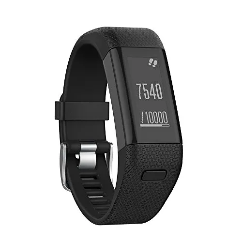 Yikamosi Kompatibel mit Garmin Vivosmart HR+ Armband, Soft-Silikon Smart Watch Armband Atmungsaktiv Ersatz Strap, Schwarz