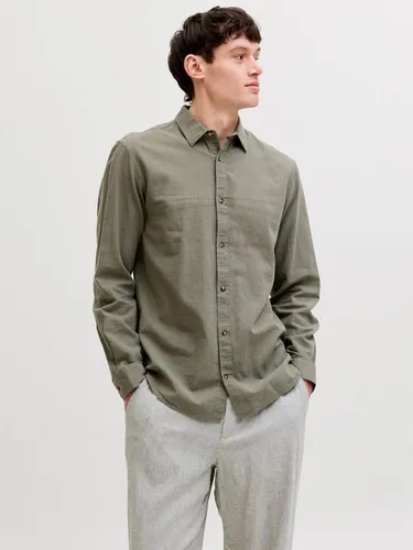 Jack&Jones Essentials Jjesummer Hemd L\/S Sn - Stylisches, langärmliges Hemd für Herren, normal geschnitten mit klassischem Hemdkragen – ideal für lässige Anlässe und den täglichen Gebrauch.