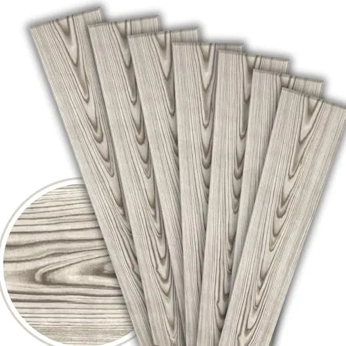 Deckenpaneele Holzoptik 2m² (12 Stück) - PP-111 Asche Farbe - 3D-Wandpaneele in stilvoller Holzoptik, ultraleicht und einfach zu montieren. Ideal für Wohnzimmer, Schlafzimmer oder Büro, ohne aufwendige Renovierungsarbeiten.