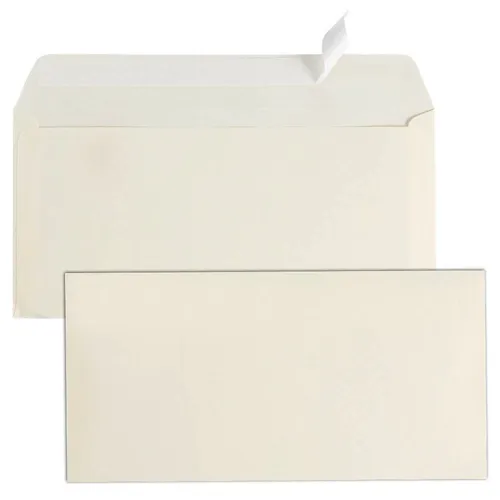 tecno Briefumschläge colors DIN lang+ ohne Fenster hellchamois haftklebend...