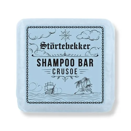 Störtebekker® Premium Festes Shampoo Crusoe - Handgefertigtes, veganes Shampoo für Herren & Damen - Wohlduftende Duschpflege für Haut und Haar (1x100g)