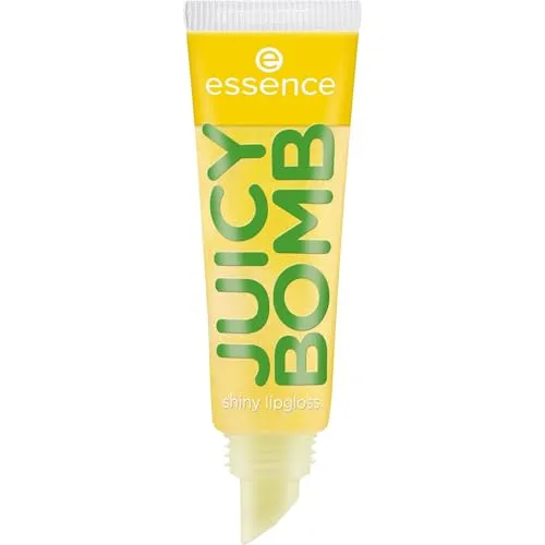 essence JUICY BOMB shiny lipgloss, Nr. 106, Gelb, glänzend, strahlend frisch, schimmernd, vegan, ohne Konservierungsstoffe, ohne Parabene, ohne Mikroplastikpartikel, 1er Pack (10ml)