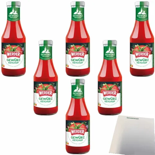 Werder Gewürz Ketchup 6er Pack 6x450ml Flasche usy Block