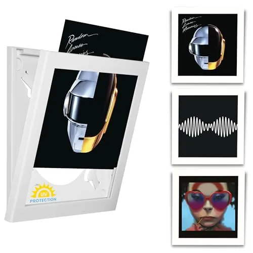 Klein & More Art Vinyl Flip Frame 3er-Set - Schallplattenrahmen - Bilderrahmen für Schallplattencover, einfaches Wechseln durch einen Fingerdruck, ideal für kreative Wandgestaltung und Musikliebhaber.