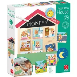 Goula 1110700211 Routines House - Lernspielzeug für den Alltag - Gesellschaftsspiel, das Kindern spielerisch hilft, ihren Tagesablauf zu organisieren und Verantwortlichkeiten zu lernen.