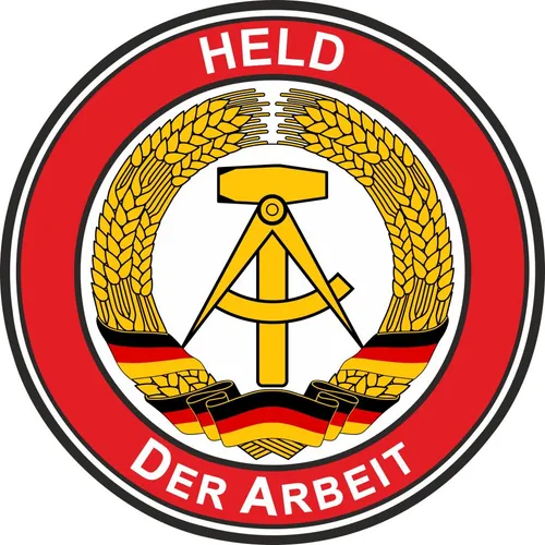 Hermann Schütz Aufkleber Held der Arbeit Ø 60mm