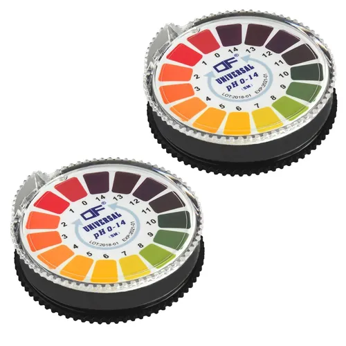 2x PH-Wert Teststreifen Lackmus Papier - Tests & Teststreifen, präzise pH-Wert Bestimmung für Labore und Hobbyanwender, einfach in der Anwendung