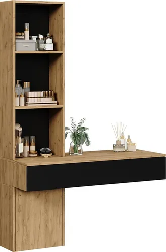 Vicco Schminktisch Melora, Eiche/Schwarz, 100 cm