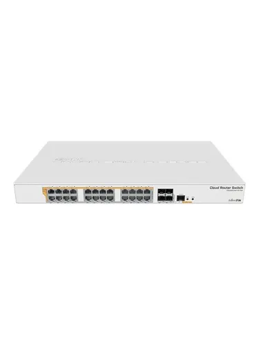 MikroTik CRS328-24P-4S+RM - 24-Port Gigabit PoE+ Switch mit SFP+ Unterstützung, ideal für leistungsstarke Netzwerkarchitekturen