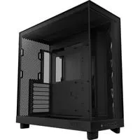 NZXT H6 Flow RGB PC-Gehäuse - Vielseitiges ATX, mATX und Mini-ITX Gehäuse mit RGB-Beleuchtung für optimale Kühlung und modernes Design.