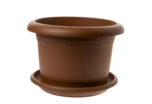 Centi Pflanzkübel Runder Pflanzkübel mit Untersetzer terracotta (1er-Set)