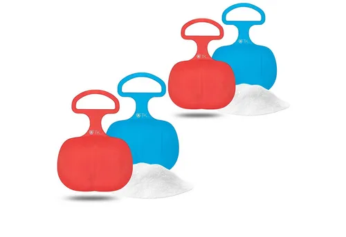 Sportyfits® Schneerutscher 2er Set Schlitten Bob blau & rot
