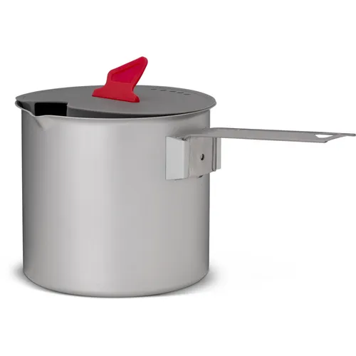 Primus Essential Trek Pot 0.6L - Outdoor Topf - Robuster 0.6L Topf aus gehärtetem Aluminium mit gleichmäßiger Wärmeverteilung. Ideal für Camping und Wandern, mit abnehmbarem Griff und multifunktionalem Deckel.