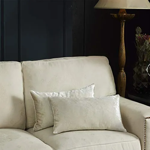 GIGIZAZA 2er Set Samt Kissenbezug Cremefarben Dekokissen Lendenkissen Dekorative Kissenhülle Weich Sofakissen Zierkissen deko für Sofa Wohnzimmer Schlafzimmer 30x50 cm