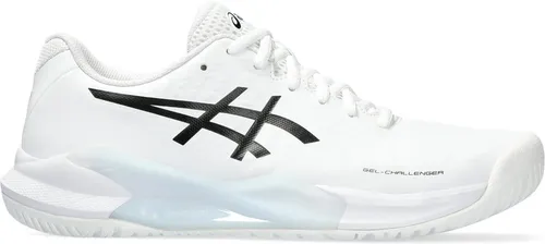 Asics Gel-Challenger 14 Ac - Allcourt Tennisschuh 46,5 EU - Sportlicher Tennisschuh in Weiß/Schwarz, ideal für alle Spieloberflächen und bietet hervorragende Dämpfung für maximalen Komfort.