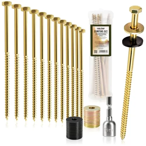 com-four® 37-teiliges Zeltschrauben-Set von COM-FOUR