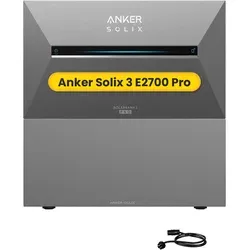 Anker SOLIX Solarbank 3 E2700 Pro - Solarenergie-Zubehör mit 5.4kWh Speicherkapazität, ideal für nachhaltige Energieversorgung. Ausgestattet mit WLAN-Anschluss und umfassendem Schutzsystem für maximale Sicherheit.