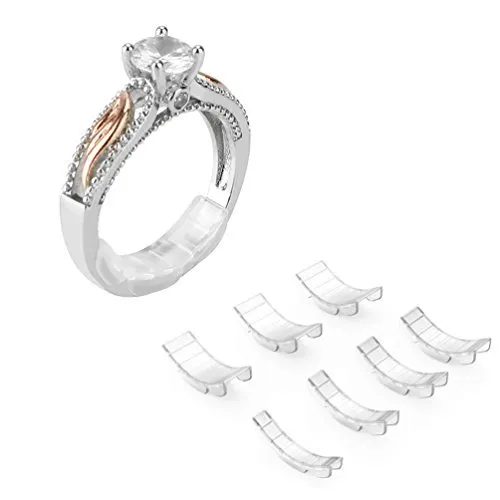 Coopache 18 Stück Ring Verkleinerung Unsichtbarer Ringgrößenversteller Silikon für Lose Ringe, 2 Stile Ringverkleinerer, 11 Größen Ring Sizer Adjuster für Herren und Damen