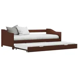 vidaXL Ausziehsofa Bettgestell Dunkelbraun von vidaXL