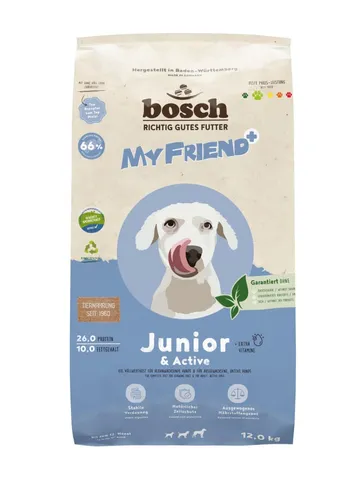Bosch MyFriend Active Junior - 12kg Hundetrockenfutter, optimales Wachstum für Welpen mit ausgewogener Nährstoffversorgung
