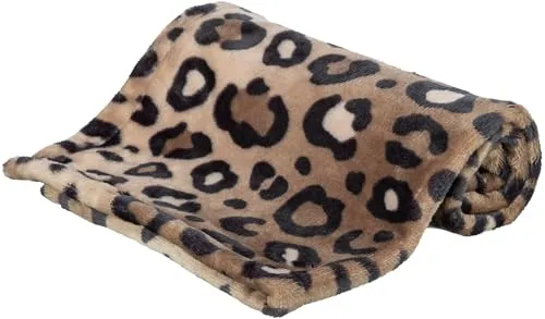 Trixie Hundedecke Leo, weiches Hundekissen in Braun, 70x50cm - gemütliches Hundekörbchen mit Softplüsch - 374249